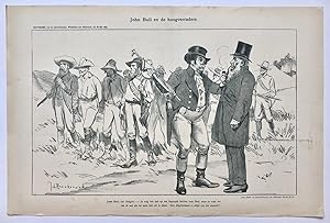 [Original lithograph/lithografie by Johan Braakensiek] John Bull en de hoogverraders, 28 Mei 1899...