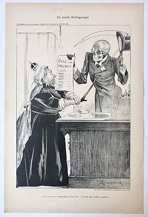 [Original lithograph/lithografie by Johan Braakensiek] De eerste Oorlogsoogst, 29 October 1899, 1...