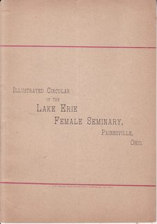 Illustrated Circular of the Lake Erie Female Seminary; Paineville, Ohio