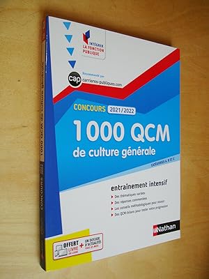 Concours 2021 2022 1000 QCM de culture générale Catégories A, B et C entraînement intensif
