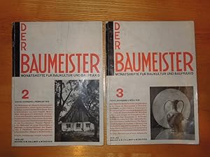 Der Baumeister. 37. Jahrgang Februar und März 1939. Heft 2 und Heft 3. Mit den Beilagen "Technisc...