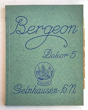 J. Bergeon Hauptkatalog 5 Dekor /// Catalogo generale 5 dei timbri decorativi. Anni '30