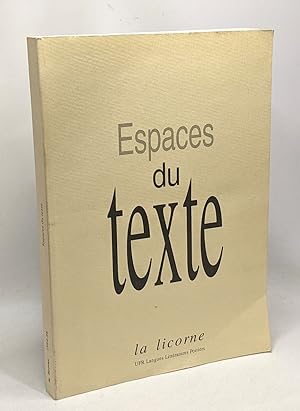 Espaces du texte - 1994 n°28
