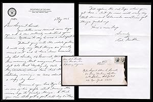 Handwritten letter on US Army Letterhead Detailing and Apologizing for a 'Red-Tape" Snafu with ha...