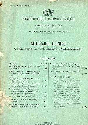 Notiziario Tecnico Ferrovie dello Stato 1928