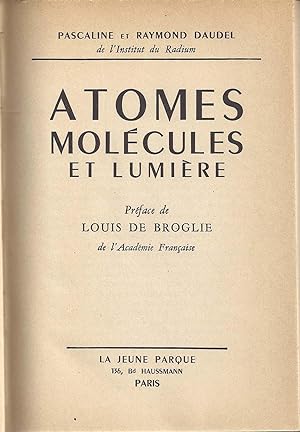 Atomes, molécules et lumière