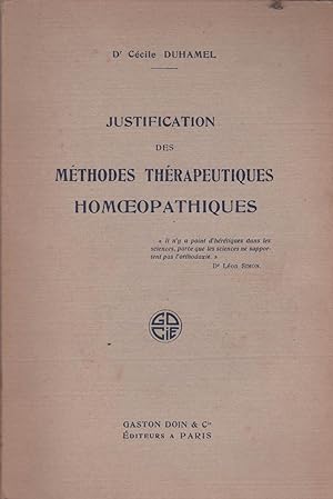 Justification des méthodes thérapeutiques homoepathiques. (Justification des méthodes thérapeutiq...