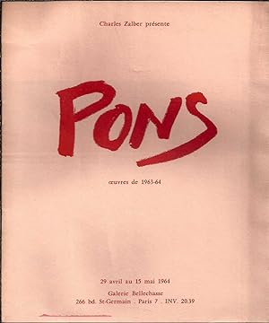 Pons. Oeuvres 1963-1964.
