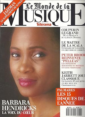 LE MONDE DE LA MUSIQUE N° 161. DECEMBRE 1992. BARBARA HENDRICKS (en couverture)