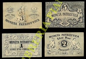 Moneta Patriottica Lire 1, 2, 3, 5.