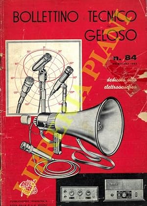 Bollettino tecnico Geloso n° 84. Dedicato alla elettroacustica.