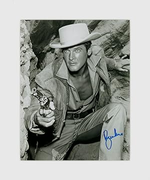Signed Roger Moore Still from the film 'Gold of the Seven Saints' (1961)