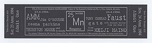 Letterpress Ticket for Manganese: Tale of the Elements Showcase No. 1