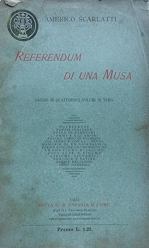 Referendum di una musa. Saggio di quattordici volumi di versi