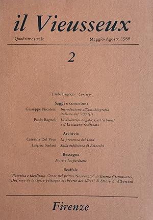 Il Vieusseux n. 2 maggio - agosto 1988