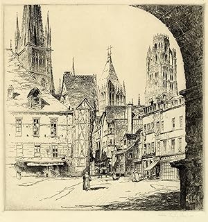 Rouen; The Cathedral of Notre Dame from the South; From the French Church Series, plate #4