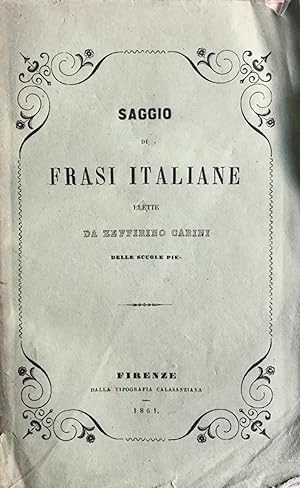 Saggio di frasi italiane. Zeffirino Carini 1864