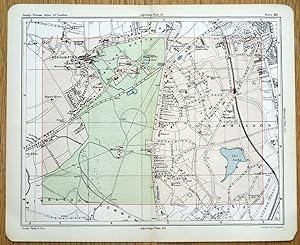 Antique Map WIMBLEDON, ROEHAMPTON, Putney Heath, London street plan, 1896