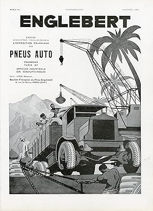 "PNEU ENGLEBERT" Annonce originale entoilée L'ILLUSTRATION 23/05/1931
