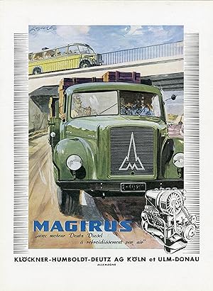 "MAGIRUS" Annonce originale entoilée publiée dans FRANCE-ILLUSTRATION et illustrée par GOTSCHILE ...