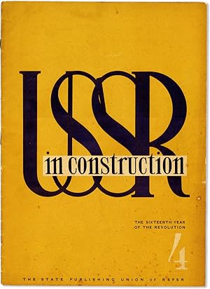 USSR in Construction. 1933, No.4 (April)