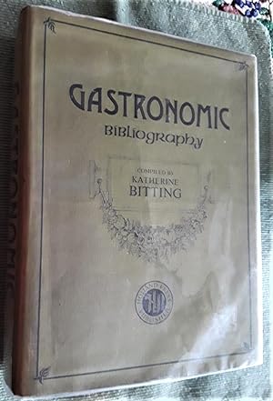 Gastronomic Bibliography. Facsimile reproduction. Limited edition, Number 374 of 500 copies.