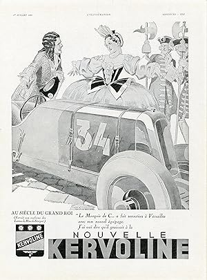 "KERVOLINE" Annonce originale entoilée L'ILLUSTRATION 1/7/1933 (Mme De SÉVIGNÉ)
