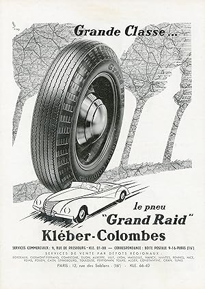 "KLÉBER-COLOMBES" Annonce originale entoilée FRANCE ILLUSTRATION fin 40