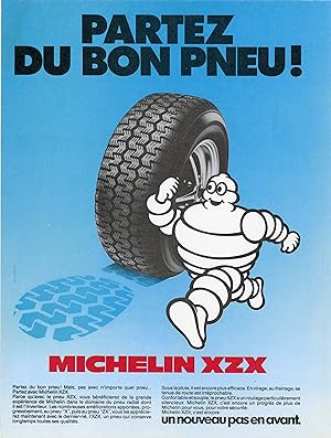 "MICHELIN XZX" Annonce originale entoilée années 80