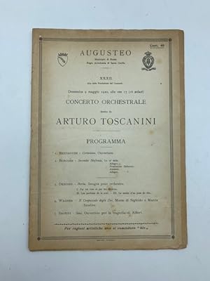Augusteo. Municipio di Roma. Regia Accademia di Santa Cecilia. Concerto orchestrale diretto da Ar...