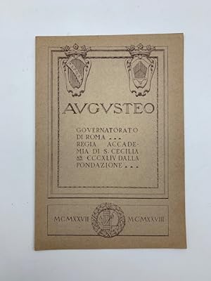 Augusteo. Stagione 1927-29. Concerto orchestrale a prezzi popolarissimi diretto da Vittorio Gui. ...