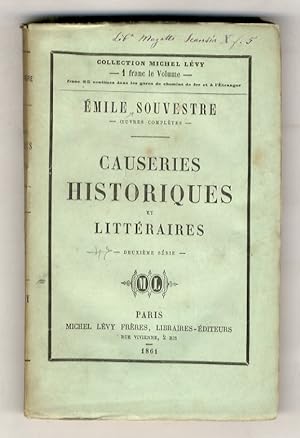 Causeries historiques et littéraires. 2ème Série. (Les pièces appelées satires - Aristophane - Po...