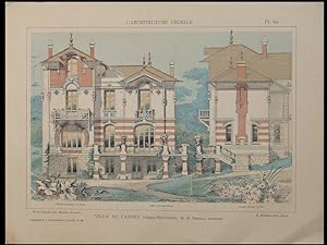 L'architecture usuelle n°69 1908 - LE CANNET, VILLA ART NOUVEAU, STOECKLIN - PLANCHES ARCHITECTUR...