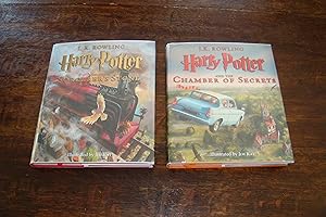 Harry Potter and the Sorcerer's Stone (1st printing) + Harry Potter and the Chamber of Secrets (1...