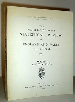 The Registrar General's Statistical Review of England and Wales for the Year 1973 Part I (A) Tabl...