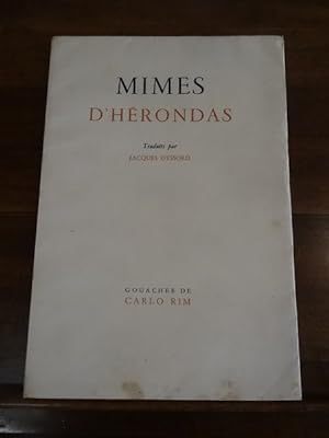 Mimes d'Hérondas, traduits en langage populaire par Jacques Dyssord.