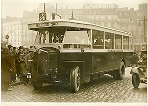 "AUTOBUS Plaisance-Gare Montparnasse 1931" Photo de presse originale G. DEVRED Agence ROL Paris (...