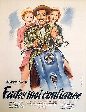 "FAITES MOI CONFIANCE" Réalisé par Gilles GRANGIER en 1953 avec Zappy MAX, Jacqueline NOELLE, Col...