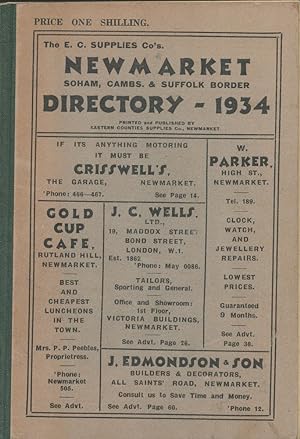 Newmarket, Soham, Cambs & Suffolk Border Directory - 1934.