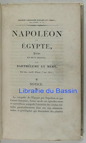 Napoléon en Egypte Poème en huit chants