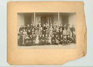 1890s Antique School Photograph from Upstate New York late 19th Century, Likely Two Room Schoolho...