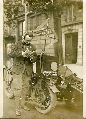 "Albert MARTEAU au 4ème RALLYE-RADIO 1931" Photo de presse originale G. DEVRED Agence ROL Paris (...