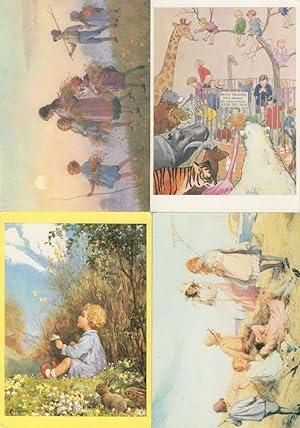 Margaret Tarrant Please Feed The Zoo Animals 4x Medici Postcard s