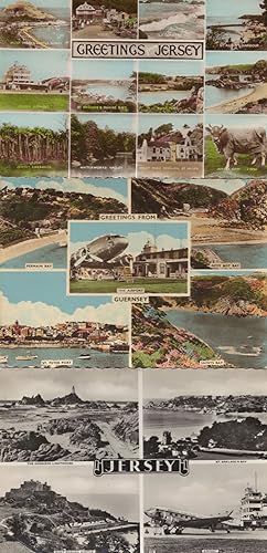 Guernsey Jersey Airport 3x Vintage Postcard s