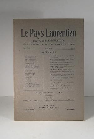 Le Pays Laurentien. Revue mensuelle. 1ère année, no. 5 : Mai 1916