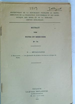 Les Gisements de Plomb et de Zinc en Afrique du Nord.