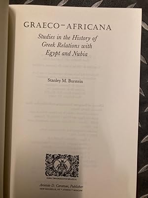 Graeco-Africana. Studies in the History of Greek Relations with Egypt and Nubia.