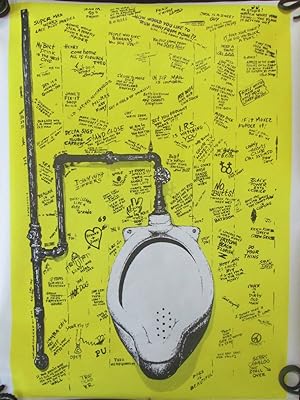 Rat Hole Urinal, Bathroom Graffiti Poster