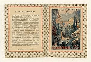 "LA GRANDE-CHARTREUSE (PONT SAINT- BRUNO)" / D'après une affiche P.L.M. de 1892 anonyme / Protège...