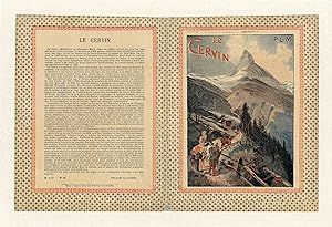 "LE CERVIN" / D'après une affiche P.L.M. de 1900 illustrée par Louis TRINQUIER-TRIANON / Protège-...